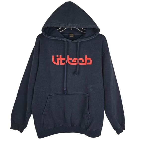 Vtg Lib Tech Skateboard Hoodie Sz S Black Streetwear Grunge Y2K Skater - Picture 1 of 9